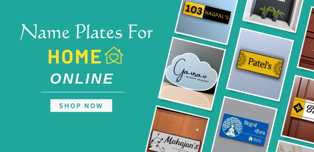 Designer name plates - Stunning designs in acrylic, wood and metal